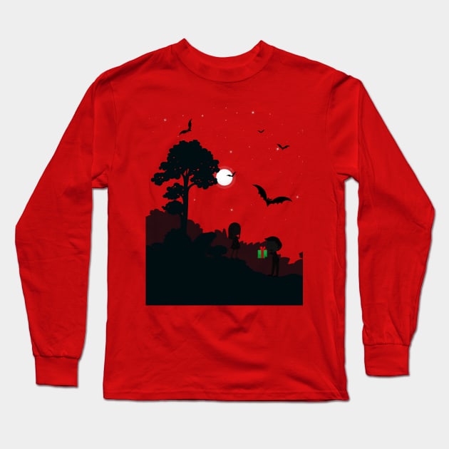 Love gift at dark night Long Sleeve T-Shirt by aleo